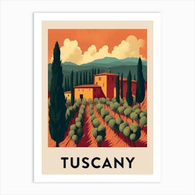 Tuscany Vintage Travel Poster Art Print