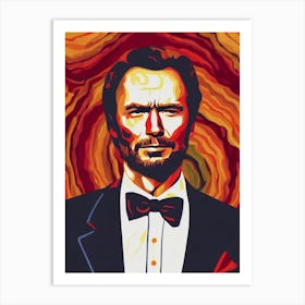 Clint Eastwood Illustration Movies Art Print