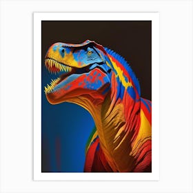 Tarbosaurus 1 Primary Colours Dinosaur Art Print