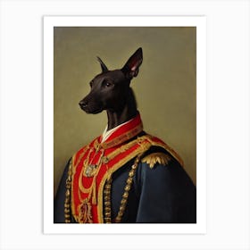 Xoloitzcuintli 2 Renaissance Portrait Oil Painting Art Print