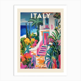 Capri Italy Fauvist Painting  Travel Poster Art Print