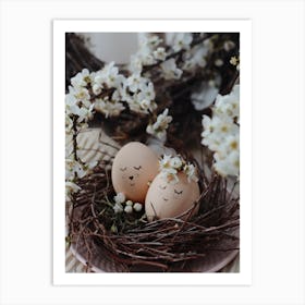 Easter Eggs In A Nest 4 Art Print