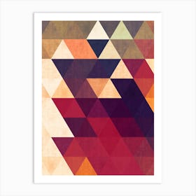 Colorful triangles in harmony 7 Art Print