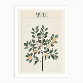 Apple Tree Minimal Japandi Illustration 8 Poster Art Print