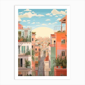 Tel Aviv Israel 3 Illustration Art Print