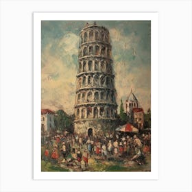 Tower Of Pisa Camille Pissarro Style 1 Art Print
