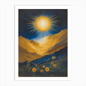 Sunflowers In The Sky Art Print