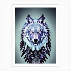 Wolf Dreamcatcher 3 Art Print