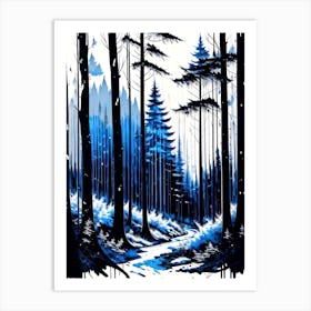 Blue Forest 3 Art Print