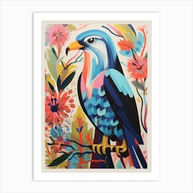 Colourful Scandi Bird Eagle 1 Art Print