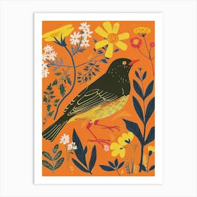 Spring Birds Blackbird 3 Art Print