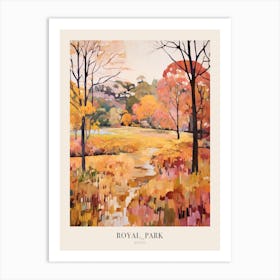 Autumn City Park Painting Royal Park Kyoto Japan 3 Poster Art Print