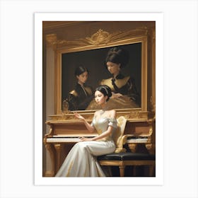 Chinese Woman At Piano Art Print