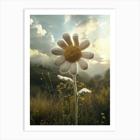 Daisy Knitted In Crochet 5 Art Print