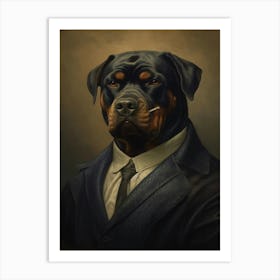 Gangster Dog Rottweiler 2 Art Print