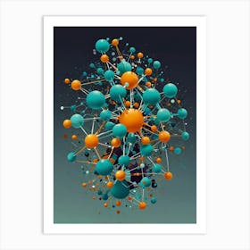 Abstract Cellular Structure Art Print