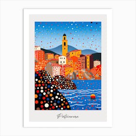 Poster Of Portovenere, Italy, Illustration In The Style Of Pop Art 4 Art Print