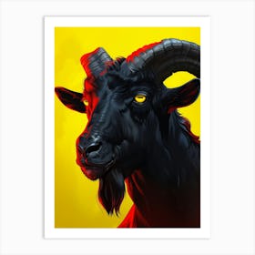 Goat With Horns Art Print