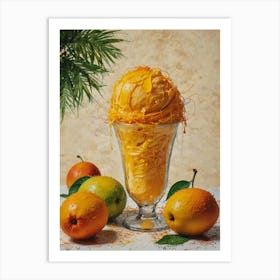 Mango Ice Cream Art Print