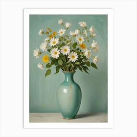 Daisies In A Vase Art Print