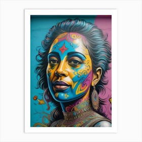 Street Art Girl Art Print