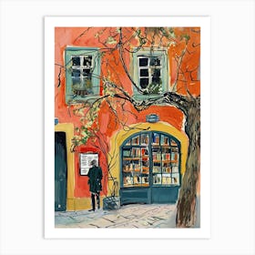 Munich Book Nook Bookshop 2 Art Print