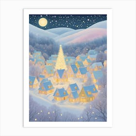 Magical Christmas Village Art Print