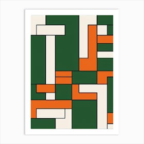 Squares And Triangles Art Print