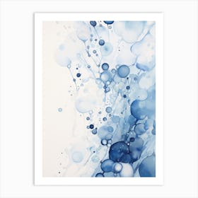Blue Water Splashes Art Print
