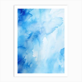 Blue Watercolor Background Art Print