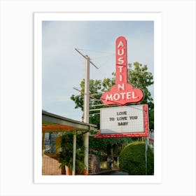 Austin Motel on Film 1 Art Print