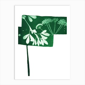 Stripes N Leaves Art Print