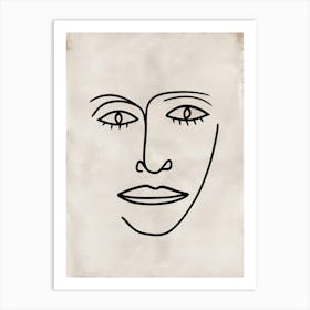 Face Portrait Art Print