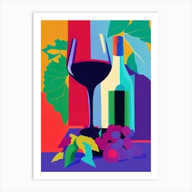 Sangiovese Wine Pop Matisse Cocktail Poster Art Print
