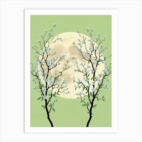 Moon And Trees 1 Art Print