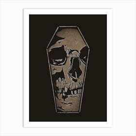 Coffin Skull Art Print