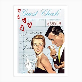 Guest Check 5 Art Print