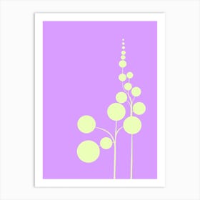 Minimalist Zen Tree Pastel Lilac Art Print