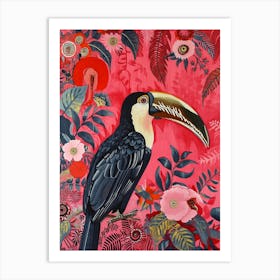 Floral Animal Painting Toucan 2 Art Print