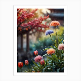 Spring Flowers In The Garden Art Print