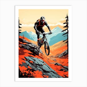 Mountain Biker In The Mountains Art Print