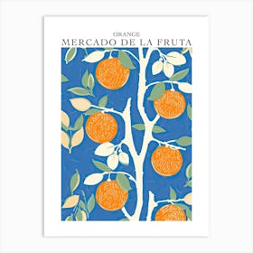 Mercado De La Fruta Orange Illustration 6 Poster Art Print