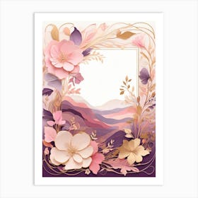 Frame With Flowers 4 Art Print