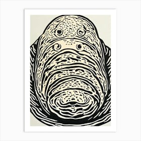 Blobfish Linocut Art Print