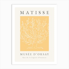 Yellow Matisse Tree Print Art Print