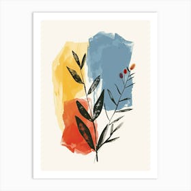 Modernist Flares Mid Century Style Art Print