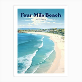 Four Mile Beach Australia Summer Travel Art Art Print