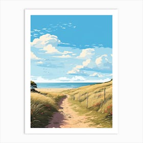 The Norfolk Coast Path England 3 Hiking Trail Landscape Art Print