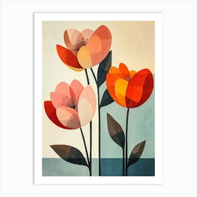 Three Flowers Art Print