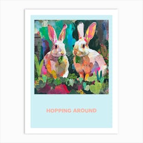 Hopping Around Bunnies Poster 2 Art Print